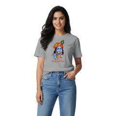 BestyPop Women’s Graphic Print Round Neck T-Shirt- Krishna (170 GSM single jersey)