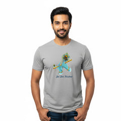 BestyPop Men’s Graphic Print Round Neck T-Shirt- Krishna (170 GSM single jersey)