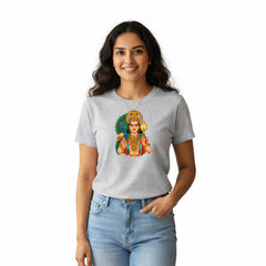 BestyPop Women’s Graphic Print Round Neck T-Shirt- Murugan (170 GSM single jersey)