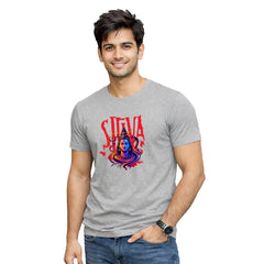BestyPop Men’s Graphic Print Round Neck T-Shirt- Shivan (170 GSM single jersey)