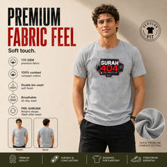 Freethinker | Arif Men's Surah 404 Crew Neck T-Shirt - (170 GSM single jersey)