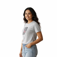 BestyPop Women’s Graphic Print Round Neck T-Shirt-Jesus(170 GSM single jersey)