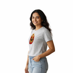 BestyPop Women’s Graphic Print Round Neck T-Shirt-Thirupathi Balaji (170 GSM single jersey)