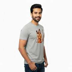BestyPop Men’s Graphic Print Round Neck T-Shirt- Jai Shree Ram (170 GSM single jersey)