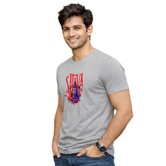 BestyPop Men’s Graphic Print Round Neck T-Shirt- Shivan (170 GSM single jersey)