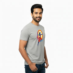 BestyPop Men’s Graphic Print Round Neck T-Shirt- Jai Shree Ram (170 GSM single jersey)