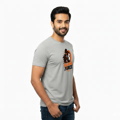 BestyPop Men’s Graphic Print Round Neck T-Shirt- Hanuman (170 GSM single jersey)