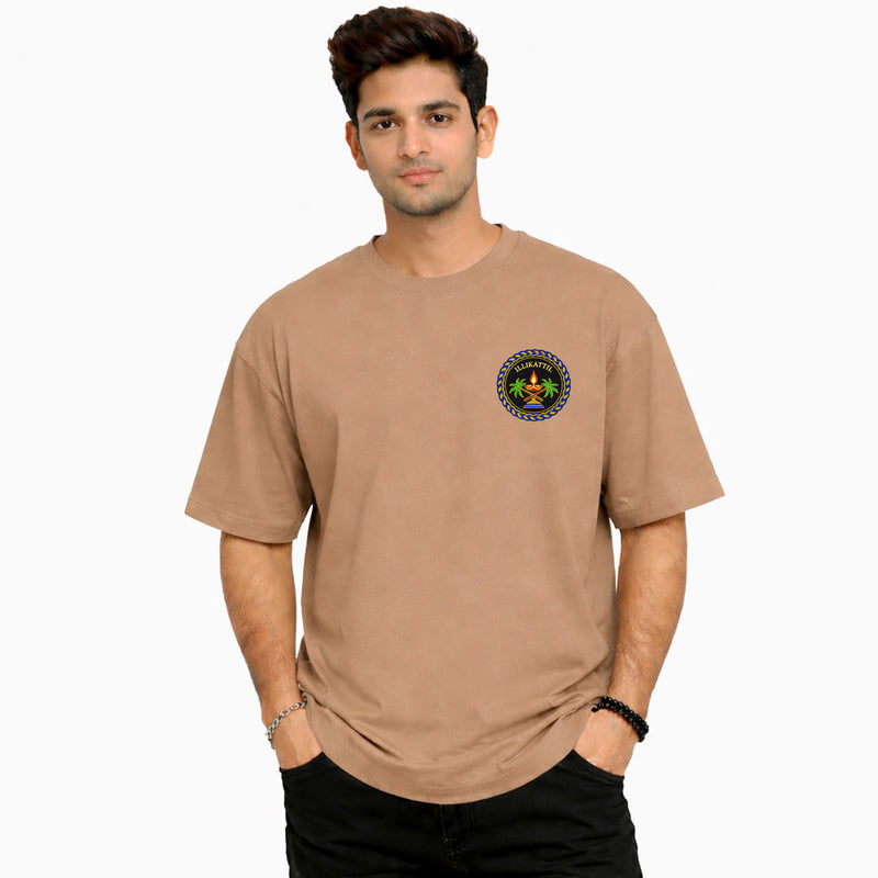 BestyPop Men’s Oversized Graphic Print T-Shirt - 225 GSM