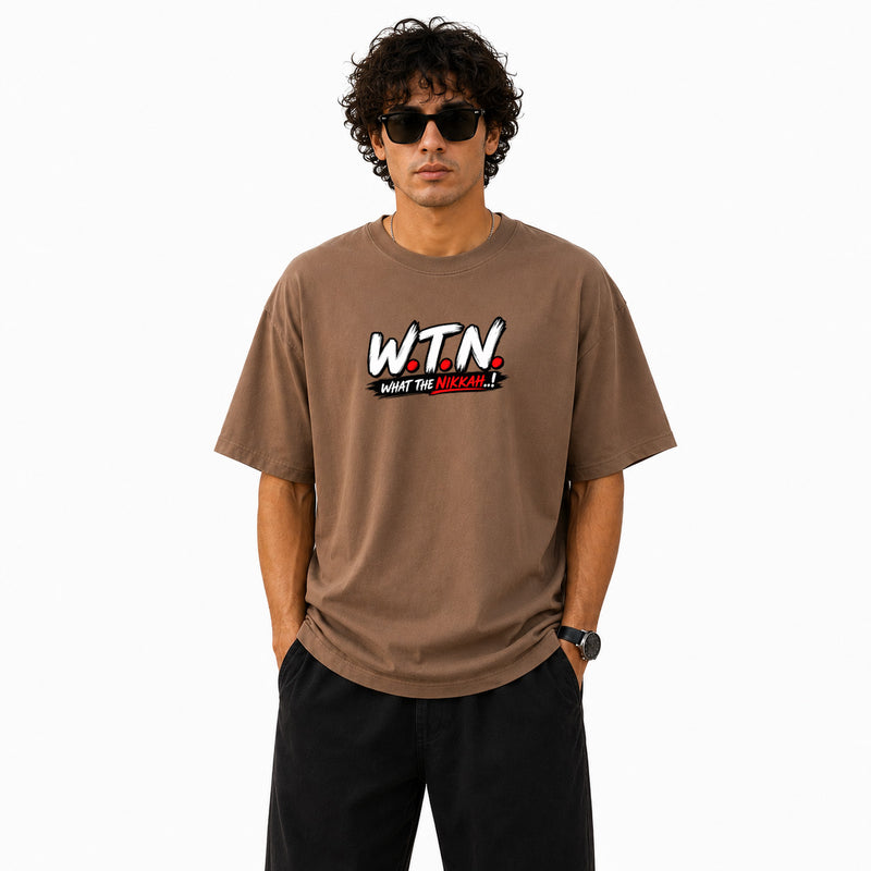 Freethinker | Arif Men's WTN Crew neck Oversized T-Shirt - (225 GSM heavyweight fabric)