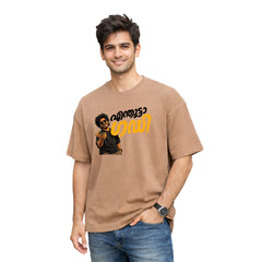 BestyPop Crew Neck oversized t-shirt - എന്തൂട്ടാ ഗഡി(225 GSM heavyweight fabric)