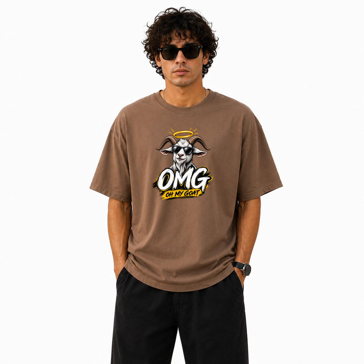 Freethinker | Arif Men's Crew neck Oversized T-Shirt - (225 GSM heavyweight fabric)