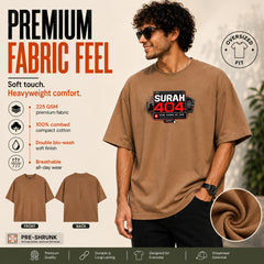 Freethinker | Arif Men's Surah 404 Crew neck Oversized T-Shirt - (225 GSM heavyweight fabric)