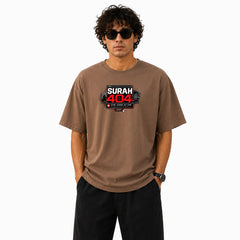 Freethinker | Arif Men's Surah 404 Crew neck Oversized T-Shirt - (225 GSM heavyweight fabric)