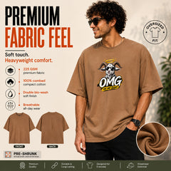 Freethinker | Arif Men's Crew neck Oversized T-Shirt - (225 GSM heavyweight fabric)