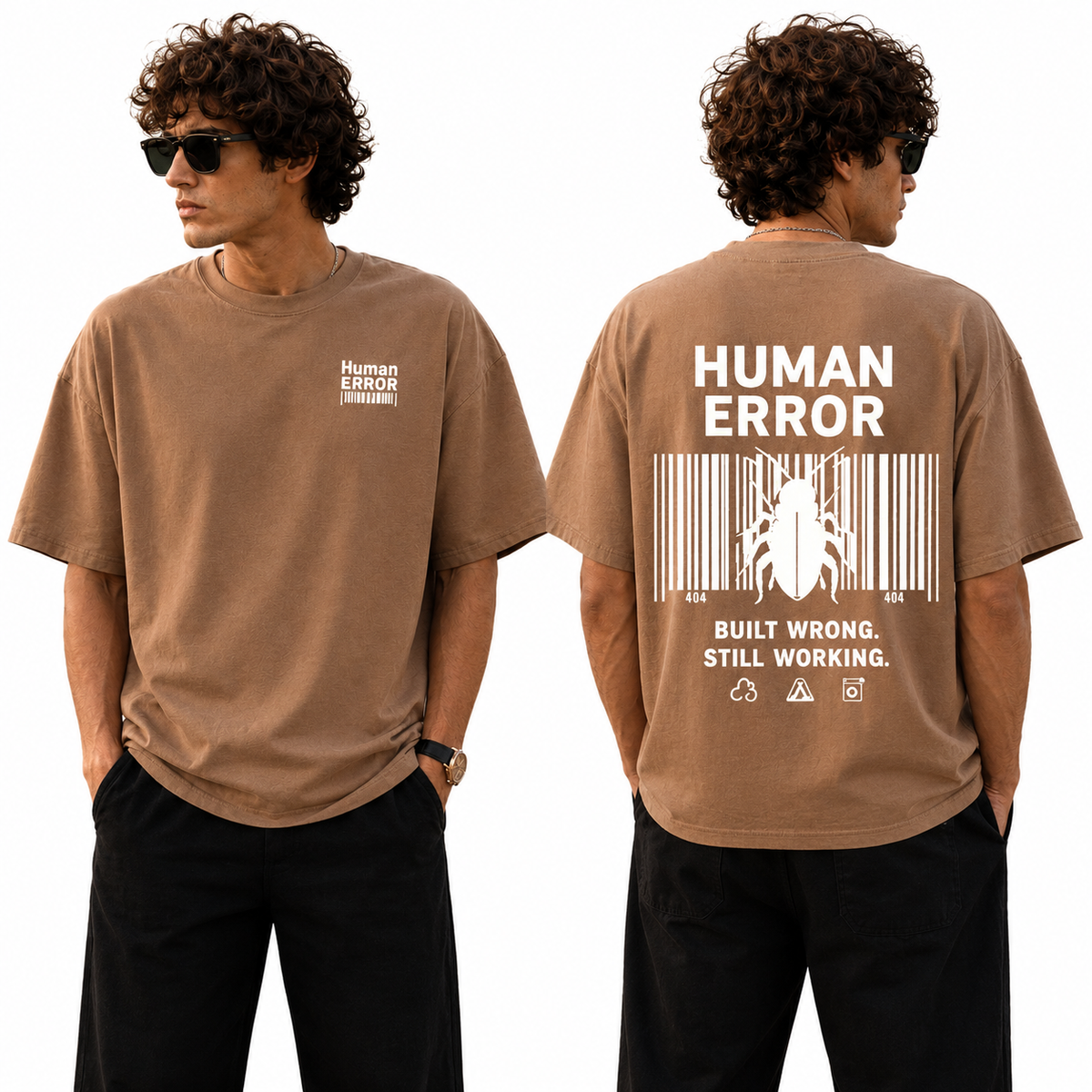 BestyPop Men’s Oversized T-Shirt - Human Error