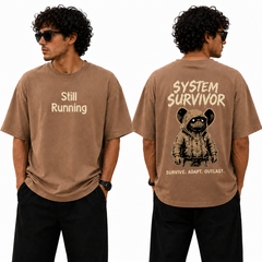 BestyPop Men’s Oversized T-Shirt - System Survival