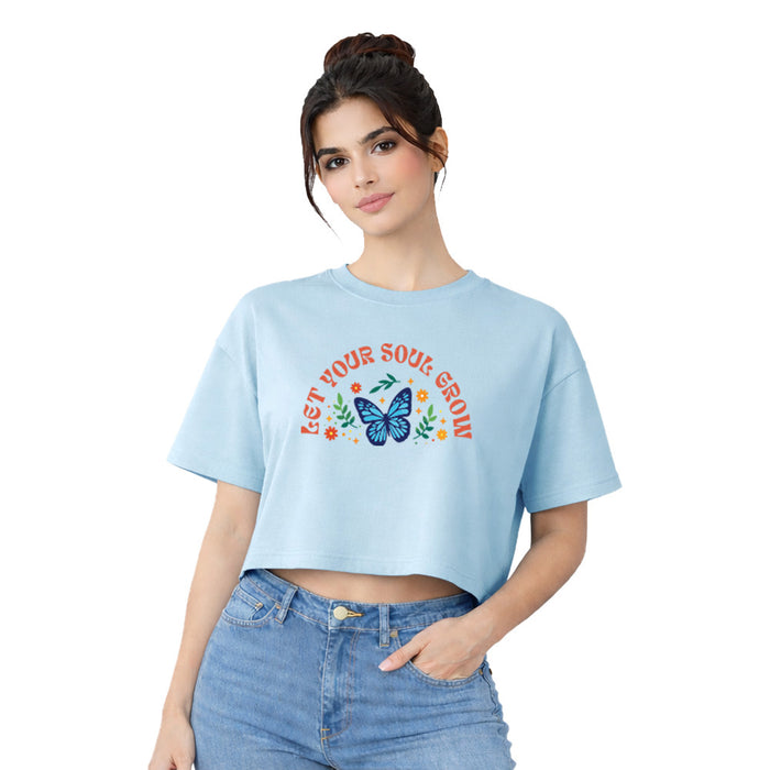 BestyPop Women’s Oversized Half Sleeve Crop Top