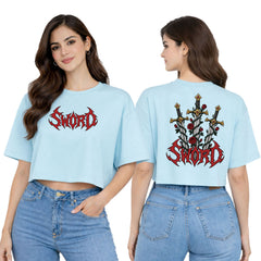 BestyPop Women’s Oversized Half Sleeve Crop Top - 220 GSM
