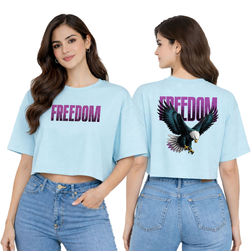 BestyPop Women’s Oversized Half Sleeve Crop Top - 220 GSM