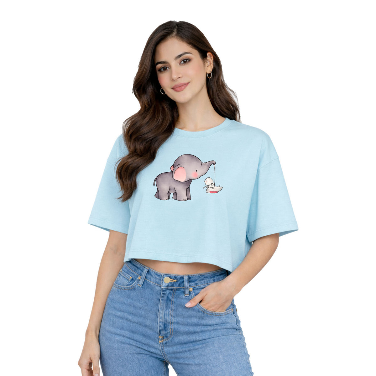 BestyPop Women’s Oversized Half Sleeve Crop Top
