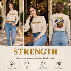 BestyPop Women’s Crop top full Sleeve - 270 GSM