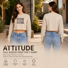 BestyPop Women’s Oversized full Sleeve Crop Top