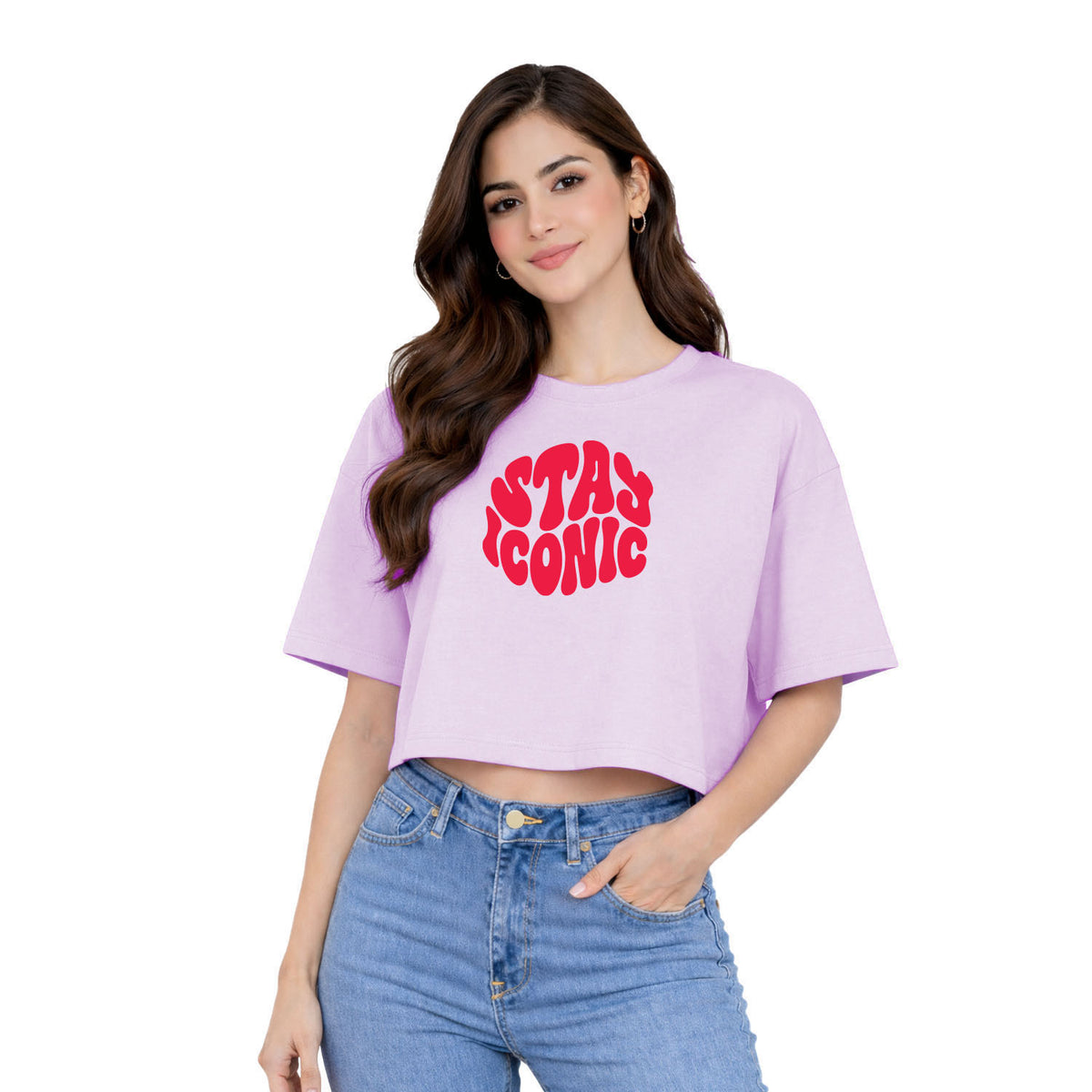 BestyPop Women’s Oversized Half Sleeve Crop Top
