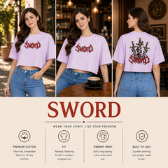 BestyPop Women’s Oversized Half Sleeve Crop Top - 220 GSM