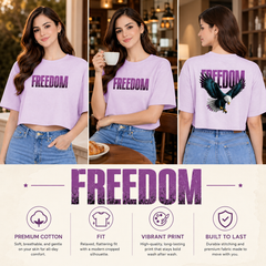 BestyPop Women’s Oversized Half Sleeve Crop Top - 220 GSM