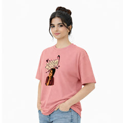 BestyPop Crew Neck oversized t-shirt - ചുള്ളത്തി(225 GSM heavyweight fabric)