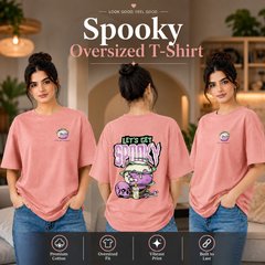 Bestypop Women’s Oversized Spooky Graphic T-Shirt