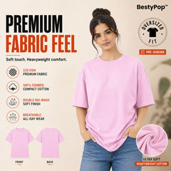 BestyPop Women’s Oversized Plain T-Shirt
