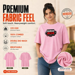 Freethinker | Arif Women's Surah 404 Crew neck Oversized T-Shirt - (225 GSM heavyweight fabric)