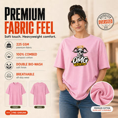 Freethinker | Arif Women's Crew neck Oversized T-Shirt - (225 GSM heavyweight fabric)