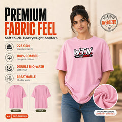 Freethinker | Arif Women's Crew neck Oversized T-Shirt - (225 GSM heavyweight fabric)