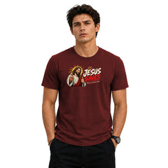 Freethinker | Arif Men's Jesus Saves You Crew Neck T-Shirt - (170 GSM single jersey)