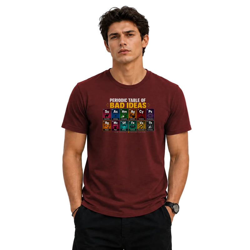 Freethinker | Arif Men's Bad Idea Crew Neck T-Shirt - (170 GSM single jersey)