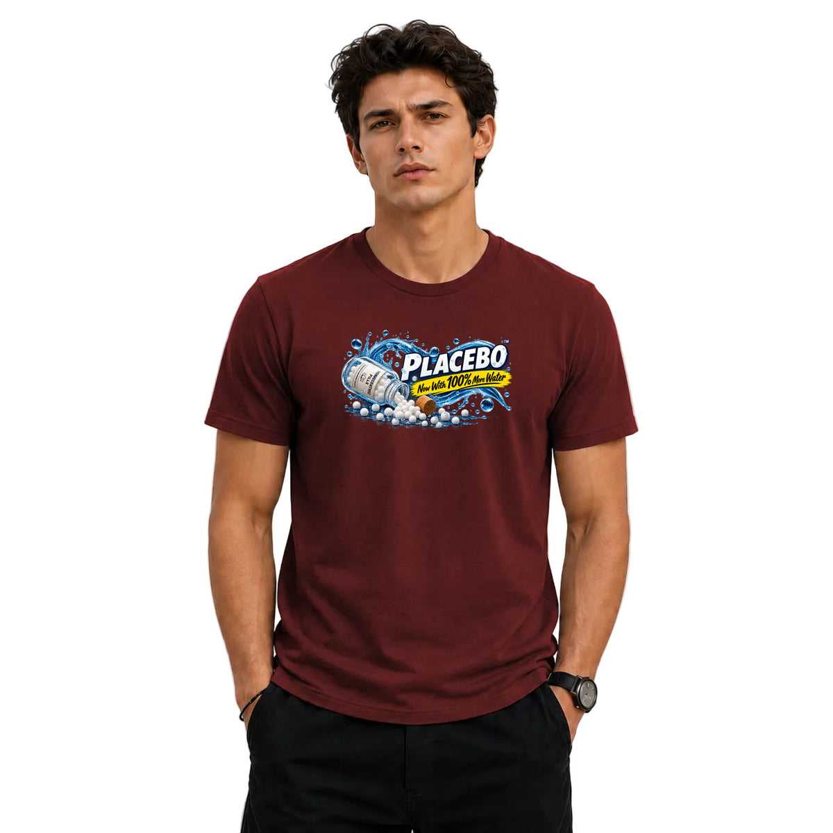 Freethinker | Arif Men's Placebo Crew Neck T-Shirt - (170 GSM single jersey)