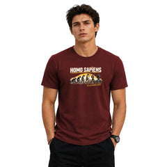 Freethinker | Arif Men's Homosapiens Crew Neck T-Shirt - (170 GSM single jersey)
