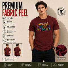 Freethinker | Arif Men's Bad Idea Crew Neck T-Shirt - (170 GSM single jersey)