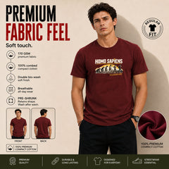 Freethinker | Arif Men's Homosapiens Crew Neck T-Shirt - (170 GSM single jersey)
