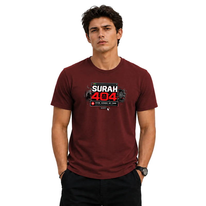 Freethinker | Arif Men's Surah 404 Crew Neck T-Shirt - (170 GSM single jersey)