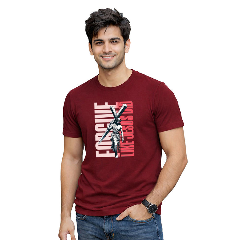 BestyPop Men’s Graphic Print Round Neck T-Shirt-Jesus(170 GSM single jersey)