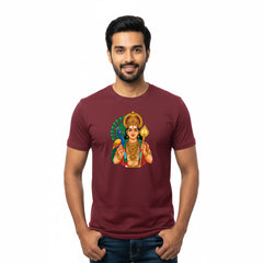 BestyPop Men’s Graphic Print Round Neck T-Shirt- Murugan (170 GSM single jersey)
