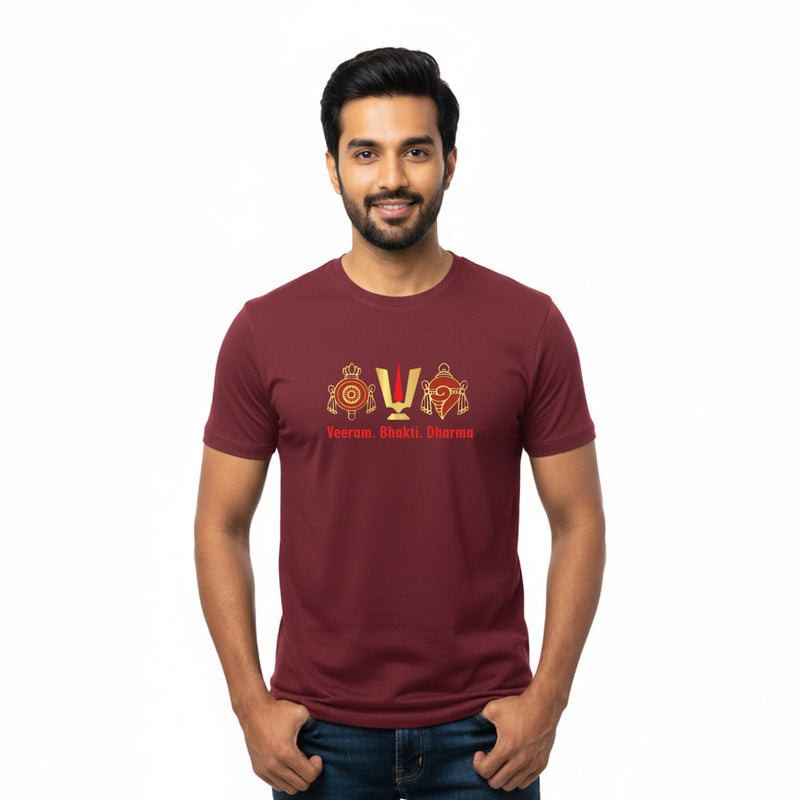 BestyPop Men’s Graphic Print Round Neck T-Shirt-Tirupathi Balaji (170 GSM single jersey)