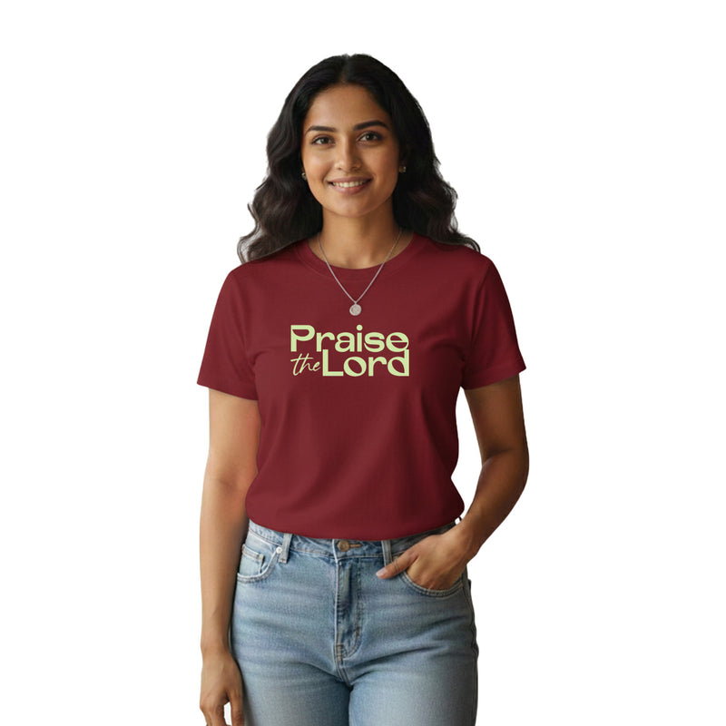 BestyPop Women’s Graphic Print Round Neck T-Shirt-Jesus(170 GSM single jersey)