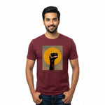 BestyPop Men’s Round Neck Half Sleeve Cotton T-Shirt | 170 GSM Soft & Breathable Fabric | Pre-Shrunk Double Bio Wash | Casual Everyday Wear for Mens | Power in Hands