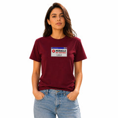 Freethinker | Arif Women's Miracle Not Verifiable Crew Neck T-Shirt - (170 GSM single jersey)
