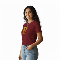 BestyPop Women’s Graphic Print Round Neck T-Shirt- Hanuman(170 GSM single jersey)