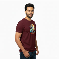 BestyPop Men’s Graphic Print Round Neck T-Shirt- Jai Shree Ram (170 GSM single jersey)